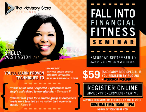 Fall Into Financial Fitness – September 10th, 2016